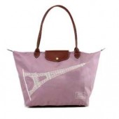 Sac A Main Longchamp France soldes sorties Pliages Tour Eiffel Rose